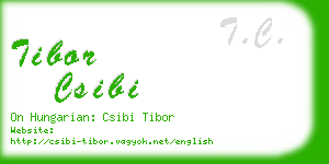 tibor csibi business card